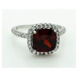 Cushion Cut 2.50 ct Ruby Designer Ring