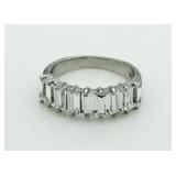 Briliant 4.50 ct White Topaz Baguette Ring