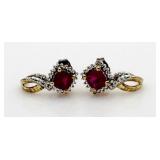 Ruby & Diamond Earrings