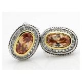 Genuine Citrine Oval Fashion Earrings