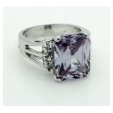 Radiant Cut 4.00 ct Lavender Topaz Ring