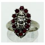 14kt Gold 1.30 ct Art Deco Ruby & Diamond Ring