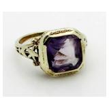 14kt Gold Antique Childs Amethyst Ring