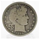 1899-P Barber Silver Half Dollar