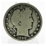 1900-P Barber SIlver Half Dollar