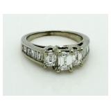 14kt Gold Emerald Cut 2.00 ct VS Diamond Ring