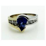 14kt Gold 2.50 Tanzanite & Diamond Ring