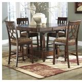 Ashley 436 Counter Height Table and 4 Barstools