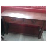 Dark Cherry Sofa Table As-Is