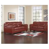 Ashley 201 Red Sofa & Loveseat