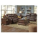 Ashley 513 LEATHER Power  Reclining sofa &