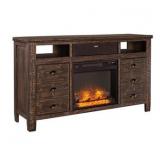 Ashley 658 media stand with fireplace