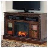 Ashley North Shore Media Stand w fire place