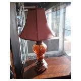 Ashley amber glass table lamps