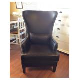 Nail head trim XL wing back chair