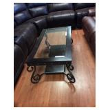 Ashley rustic coffee table and two end tables