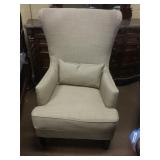 Elements Tan Nailhead Trimmed wing back chair