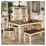 Ashley Whitesburg table 4 chairs & bench