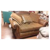 Ashley loveseat with tood trim