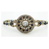 Elegant 11.44 ct Sapphire Wagon Wheel Bracelet