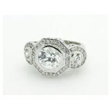 Brilliant 3.50 ct White Topaz Designer Ring