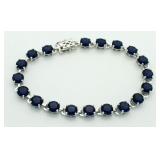 Brilliant 19.00 ct Sapphire Tennis Bracelet