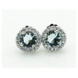 Gorgeous 2.00 ct Blue Topaz Solitaire Earrings