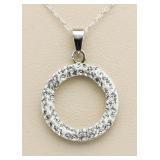 White Topaz Circle Of Life Necklace