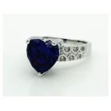 Gorgeous 4.00 ct Tanzanite Heart Solitaire Ring