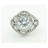 Brilliant 4.80 ct White Topaz Designer Ring