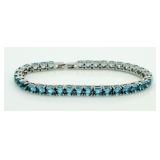 Quality 14.50 ct Aquamarine Tennis Bracelet