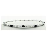 Genuine Sapphire Bangle Bracelet