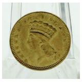 1858 Type 3 Liberty $1Gold Piece