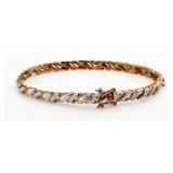 Diamond Accent Wavelink Tennis Bracelet