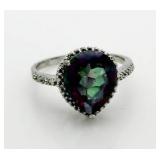 Pear Cut 4.88 ct Mystic Topaz Designer Ring