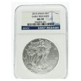 2015 MS70 Early Release American Silver Eagle