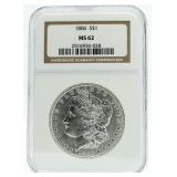 1886 MS62 Morgan Silver Dollar