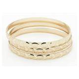 (3) 18kt GP Bangle Bracelets