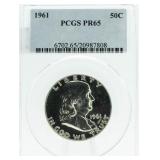 1961 PR65 Franklin Silver Half Dollar