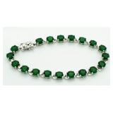 Briliant 19.00 ct Emerald Tennis Bracelet