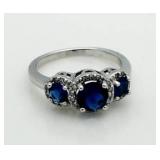 Past Present Future Sapphire Designer Ring