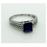 Princess Cut Sapphire Dinner Ring