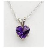 Amethyst Heart Pendant