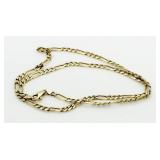 14kt Gold HEAVY 16" Figaro Necklace