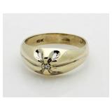 10kt Gold Heavy Diamond Ring