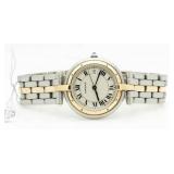 Ladies Genuine Cartier Panther Link Date Watch