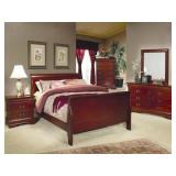 Louis Philippe Queen Cherry Bedroom Suit