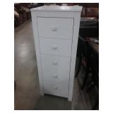 White 5 drawer chest