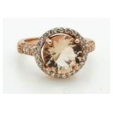 Quality 3.50 ct Morganite Designer Ring