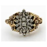 14kt Gold Antique 1.00 ct Diamond Estate Ring